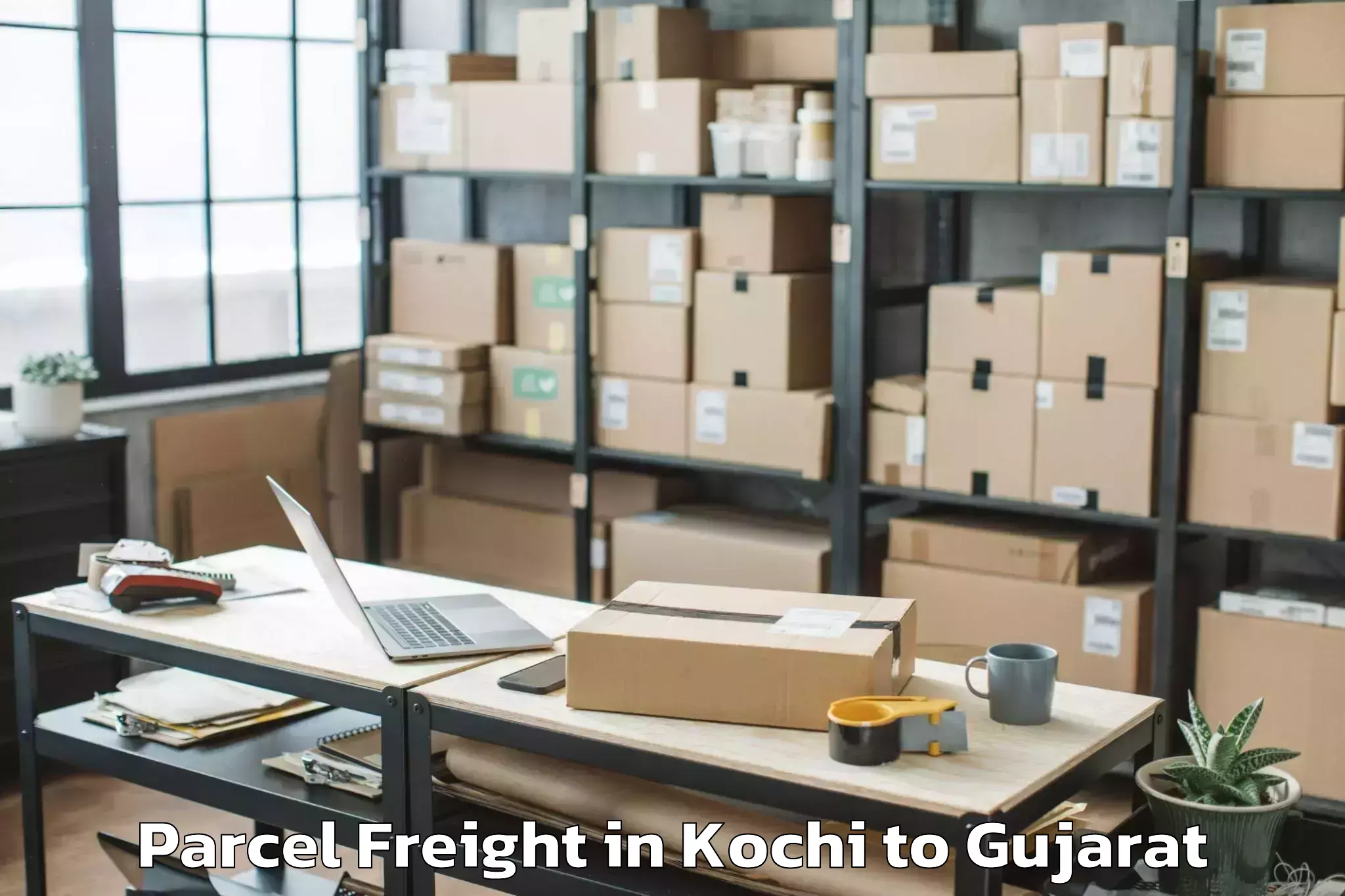 Top Kochi to Shivrajpur Parcel Freight Available